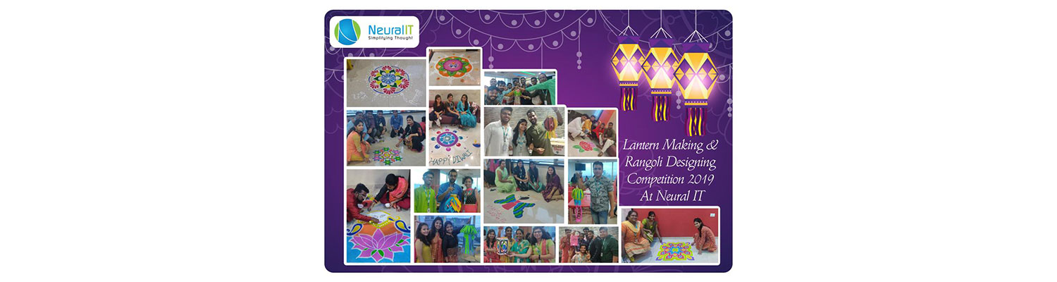 Lantern Making & Rangoli Designing Competition 2019 At Neural IT