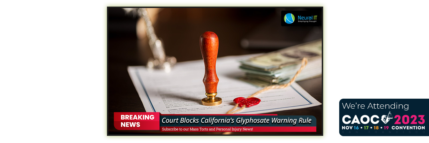 Court Blocks California's Glyphosate Warning Rule