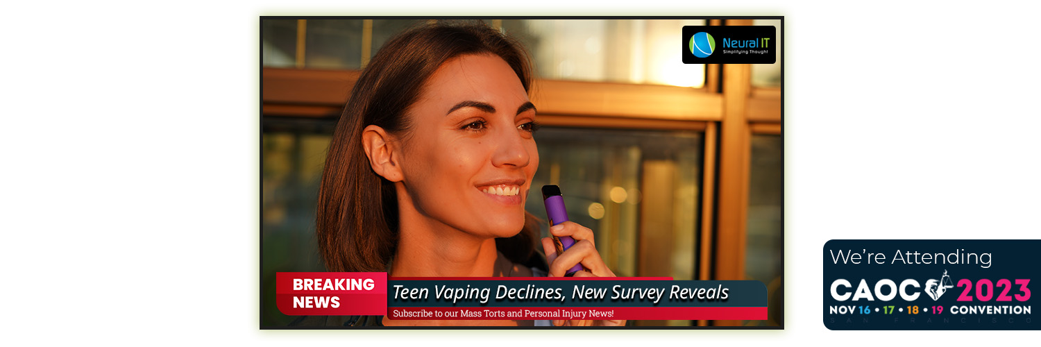 Teen Vaping Declines, New Survey Reveals