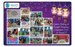 Lantern Making & Rangoli Designing Competition 2019 At Neural IT